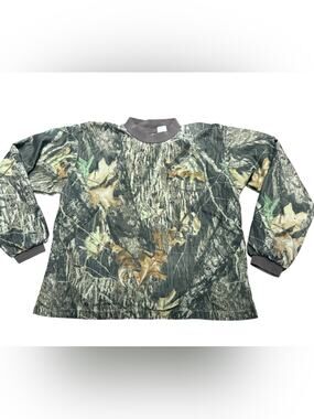Scent-Lok Mossy Oak Camo Long Sleeve Nylon Sweatshirt Odor Eliminating Mens XL
